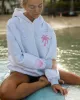 "Hawaii Hibiscus" Hoodie in Heather Cloud sold by Pink Palm Puff