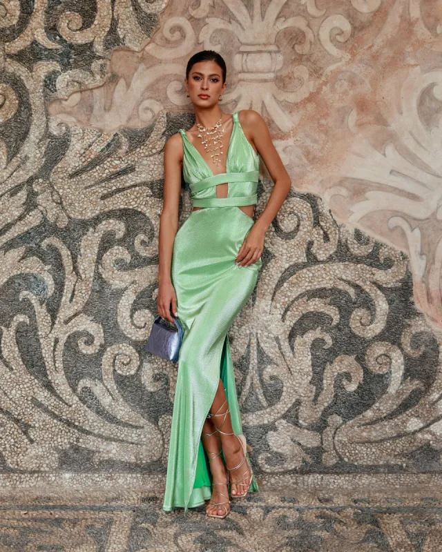 Vestido Aurelia Verde agua sold by Lady Pipa