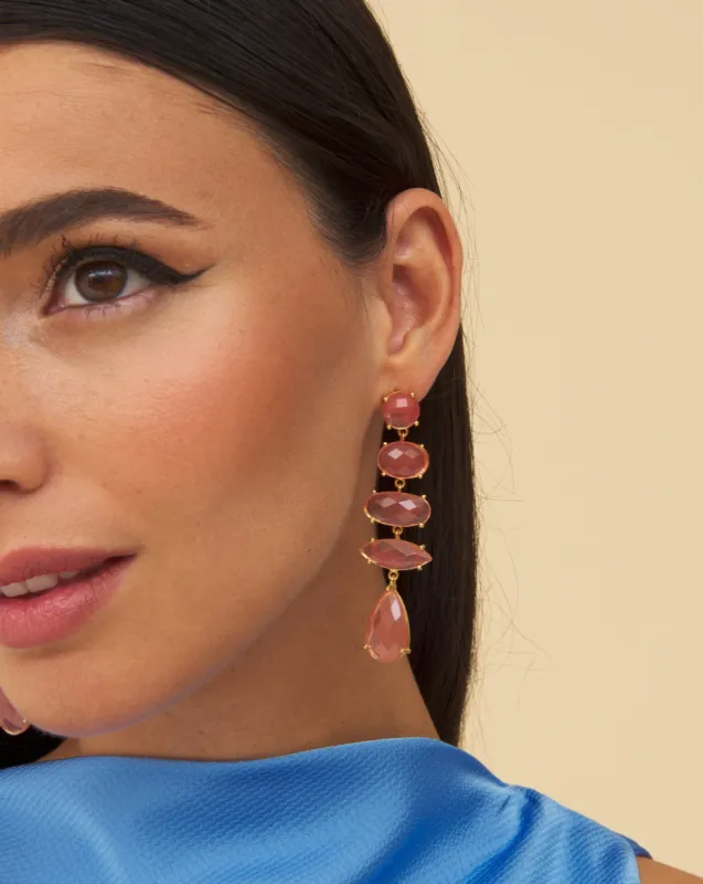 Pendientes Stones Paradise Rosa de Tiahra sold by Lady Pipa