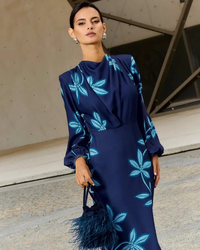 Vestido Boheme Nenúfar azul sold by Lady Pipa