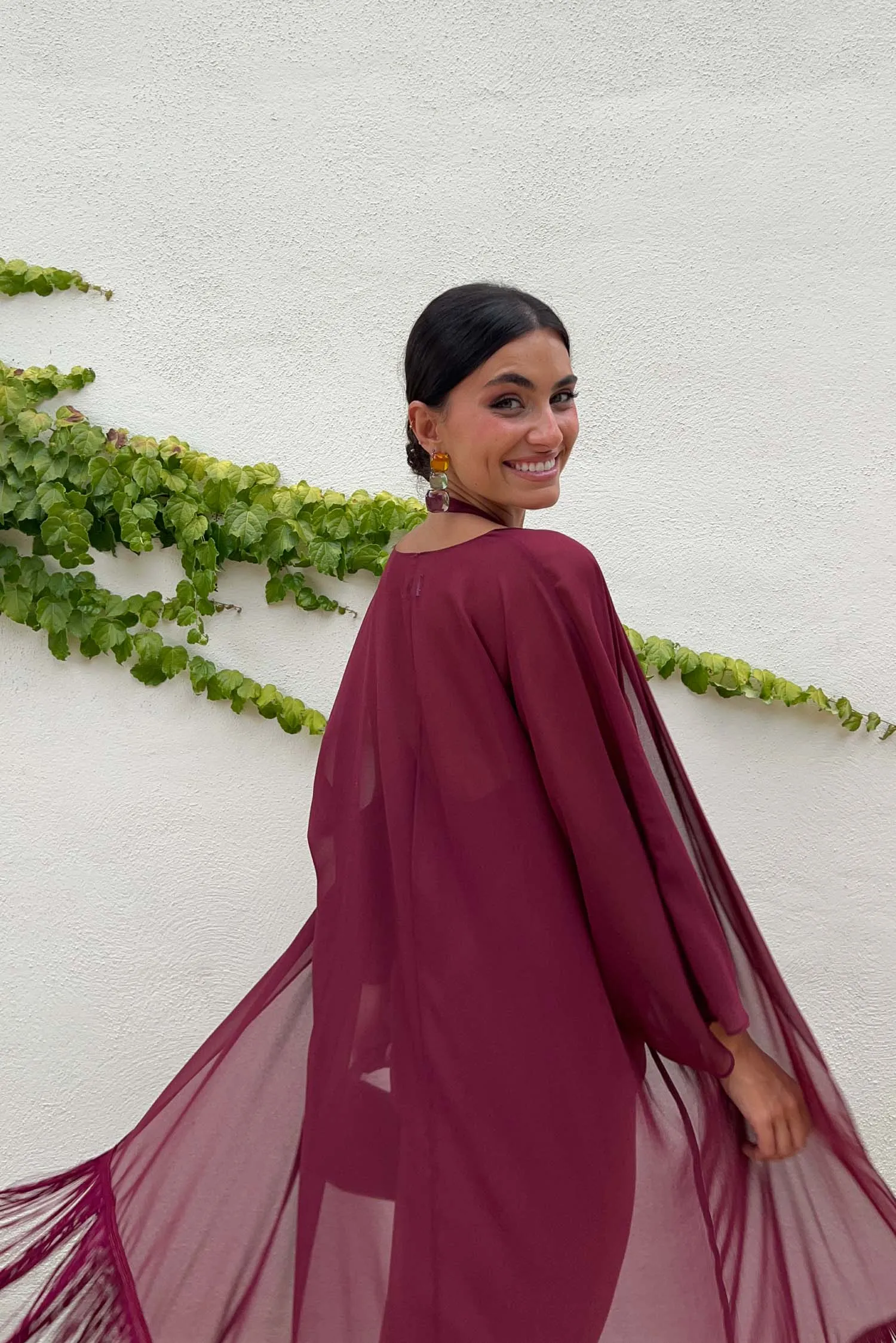 Kimono Mónica Burdeos sold by Lady Pipa product image thumbnail 2