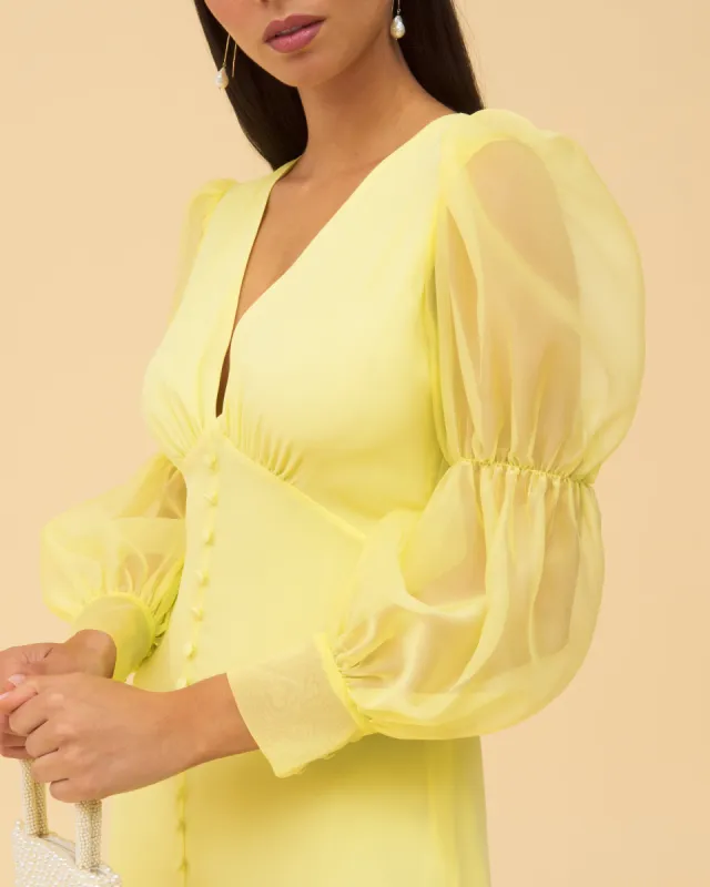 Vestido Jacinto Amarillo sold by Lady Pipa