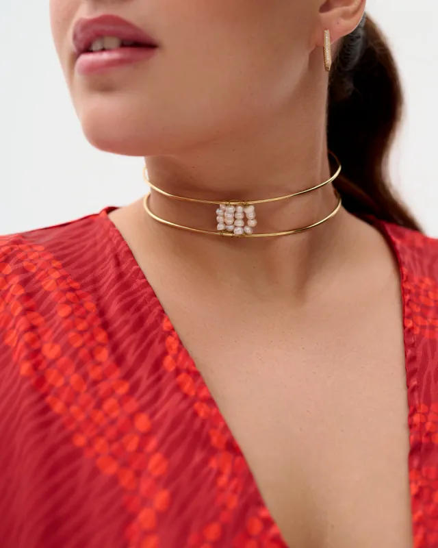 Choker doble aro Dorado de Olivia & Cloe sold by Lady Pipa