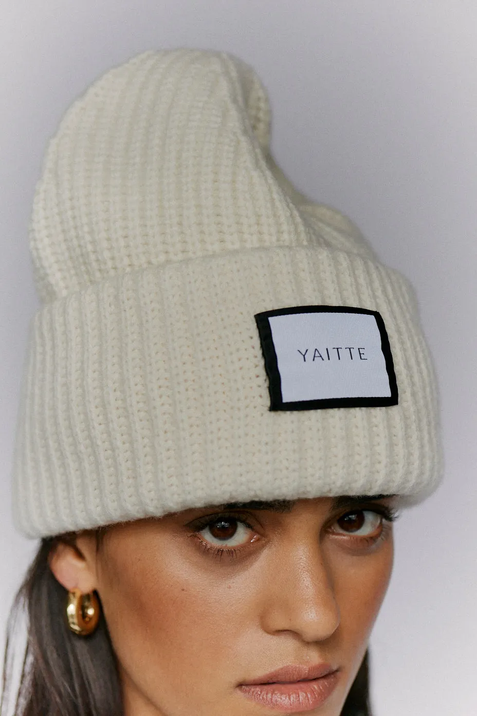 BEANIE - Off-White Knitted Hat sold by Yaitte product image thumbnail 2