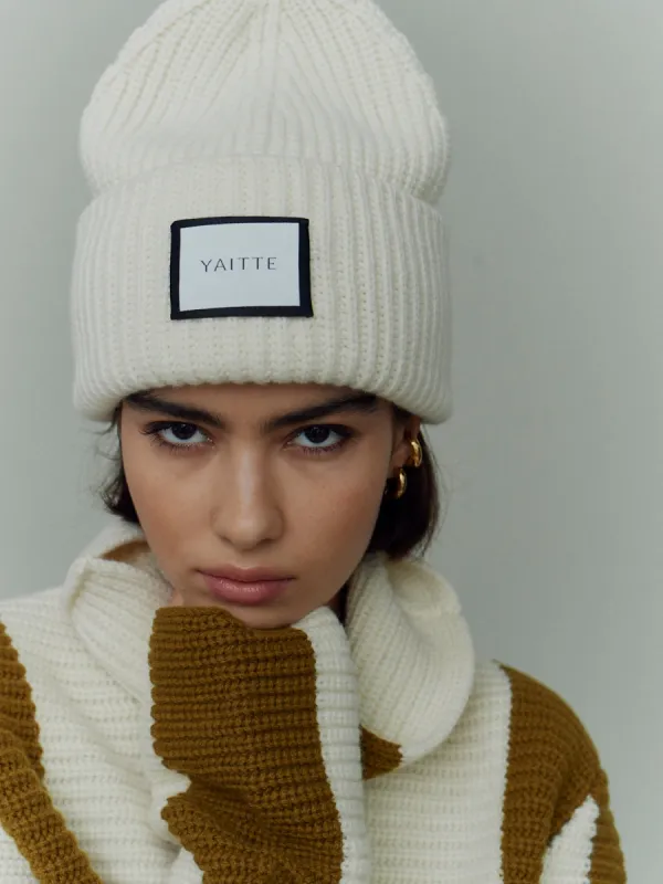 BEANIE - Off-White Knitted Hat sold by Yaitte