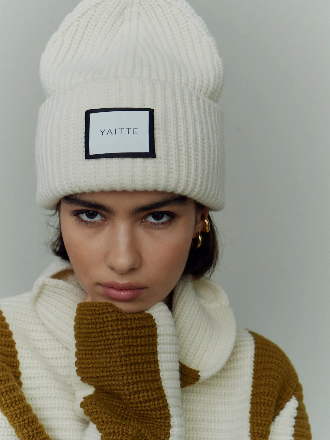 BEANIE - Off-White Knitted Hat sold by Yaitte
