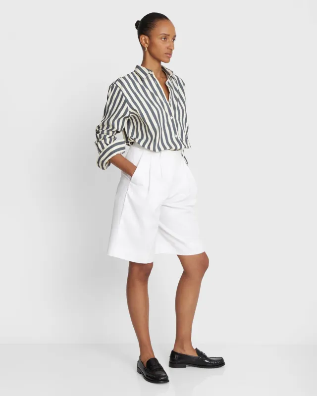 BUOY - Navy & Black Striped Shirt sold by Yaitte