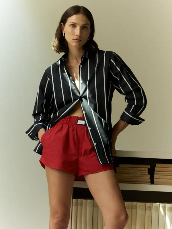 BUOY - Bespoke Black and Tofu Stripe Shirt sold by Yaitte