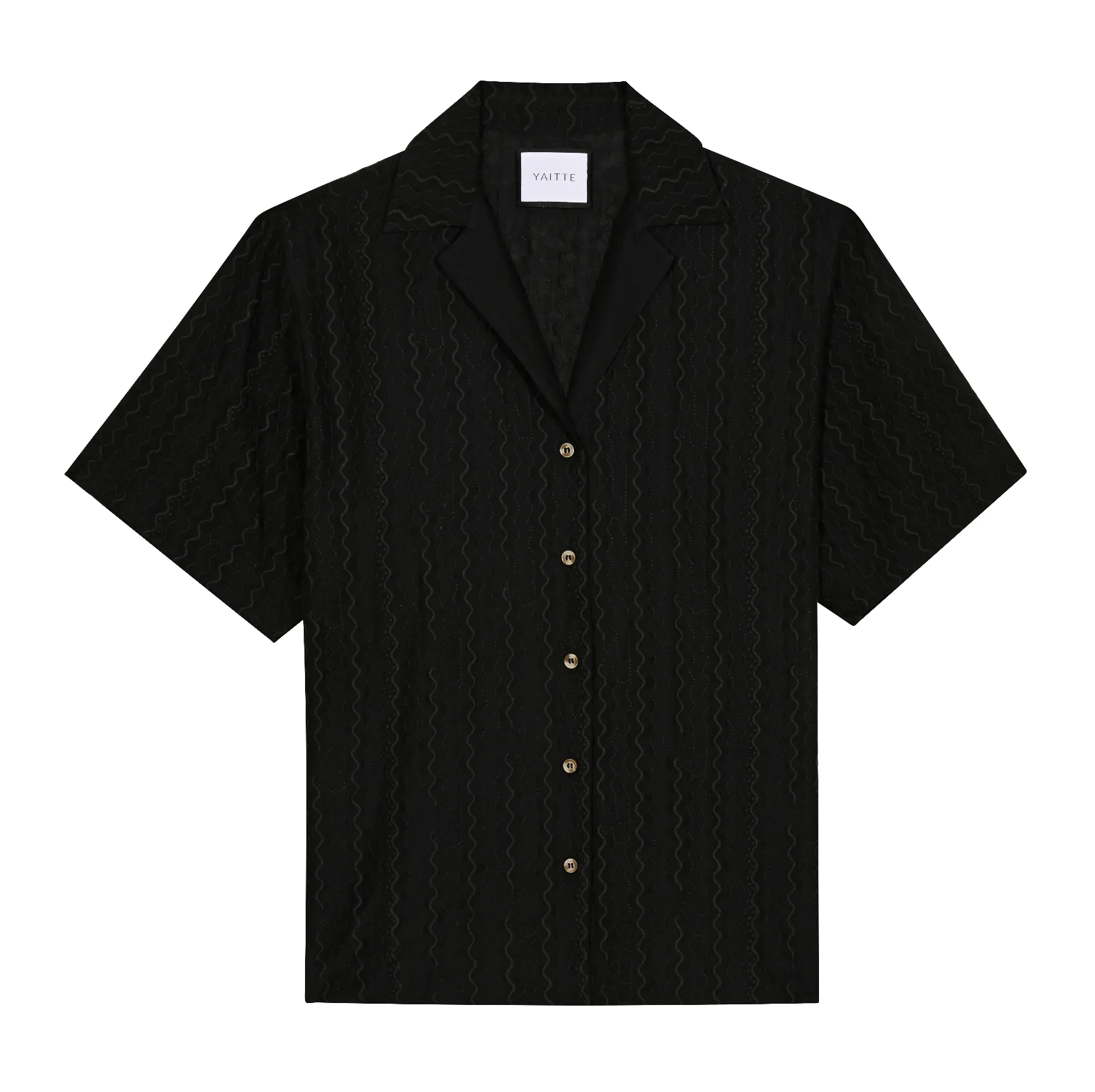 BONDI - Black Embroidered PJ Shirt sold by Yaitte product image thumbnail 4