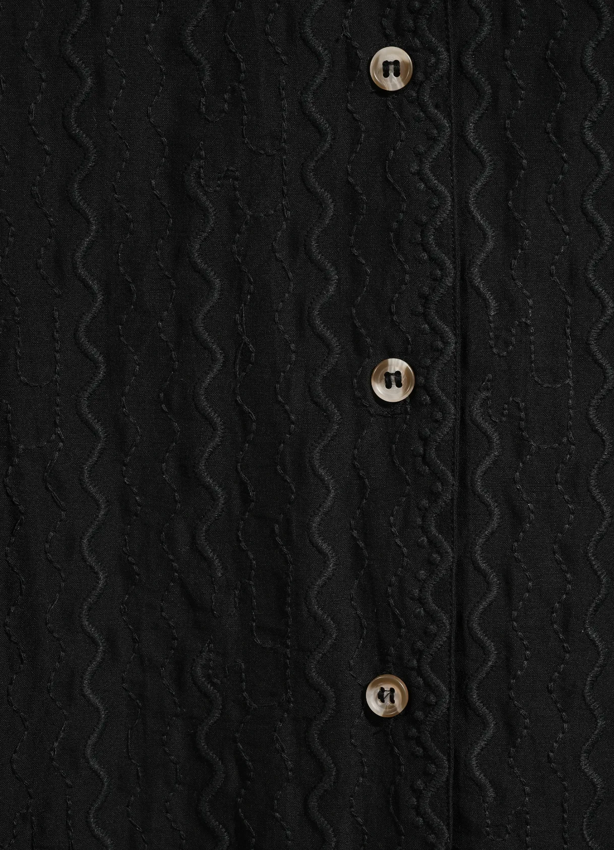 BONDI - Black Embroidered PJ Shirt sold by Yaitte product image thumbnail 3