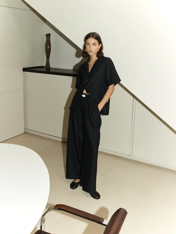 BONDI - Embroidered Black Trouser sold by Yaitte