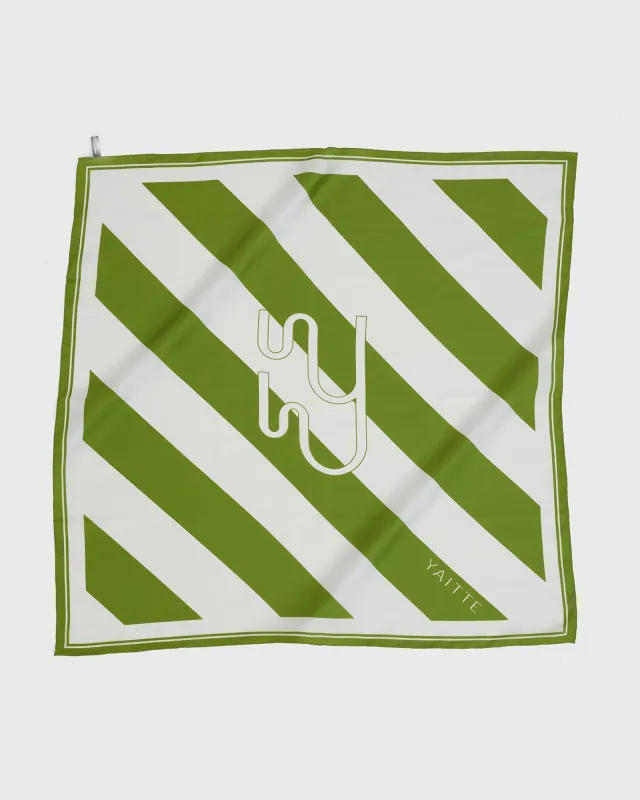 OCEANO - Exclusive Silk Scarf Green sold by Yaitte