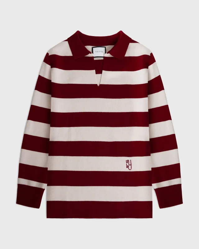 SAILOR - Striped Knit Polo Jumper sold by Yaitte