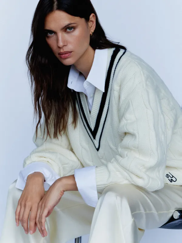 CRICKET - Cashwool Cable Knit Jumper sold by Yaitte