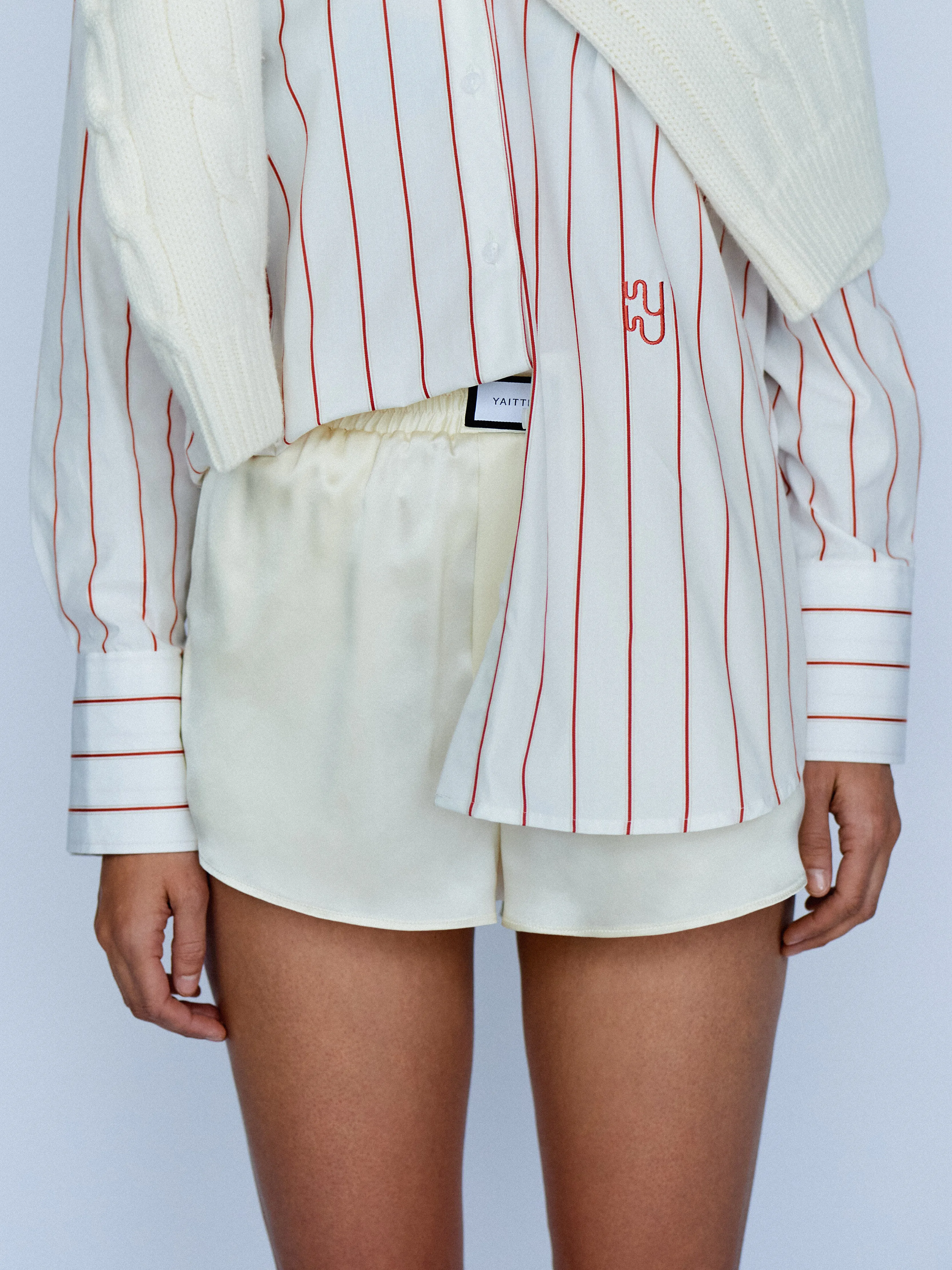 PUGLIA - Red Pinstripe Classic Shirt sold by Yaitte product image thumbnail 3