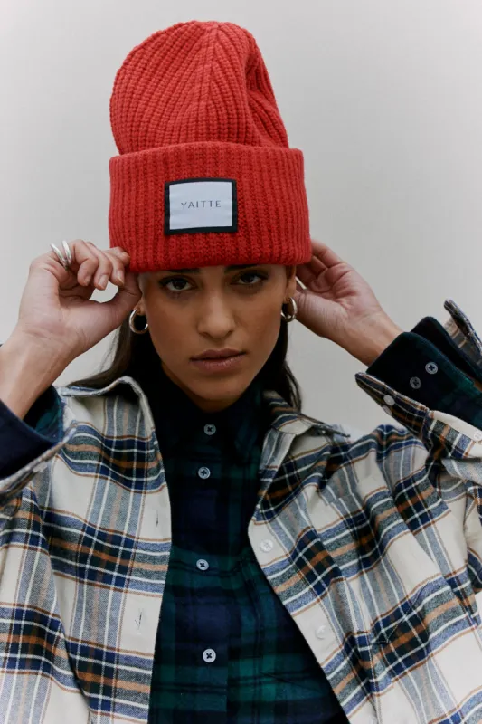 BEANIE - Red Knitted Hat made by Yaitte