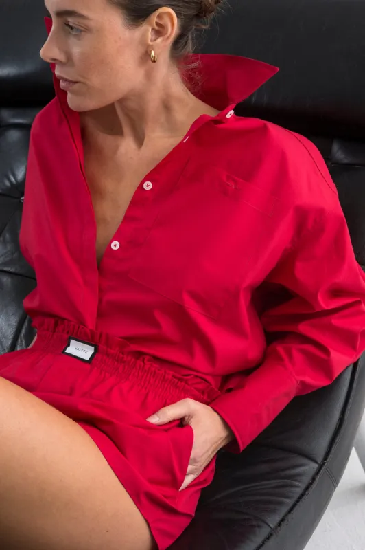 PALMA - Bespoke Red Shirt sold by Yaitte