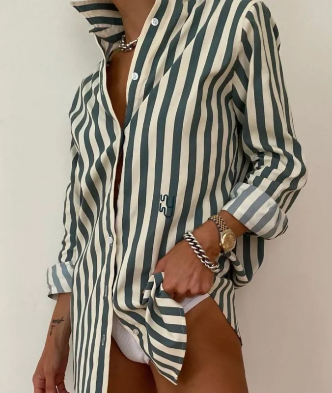 BUOY - Green Striped Shirt sold by Yaitte