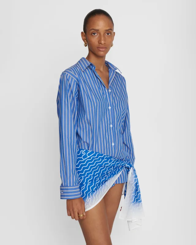 BUOY - Bright Blue Striped Shirt sold by Yaitte