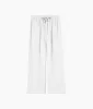 The Going Places Gauze Frayed Hem Pant - White Sand sold by Summersalt