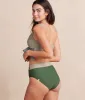 The Wrap High Leg High Rise Bikini Bottom - Olive & Palm & Pebble sold by Summersalt