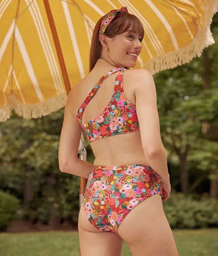 The Ruched Sidestroke Bikini Top - Garden Party in Rust sold by Summersalt product image thumbnail 3