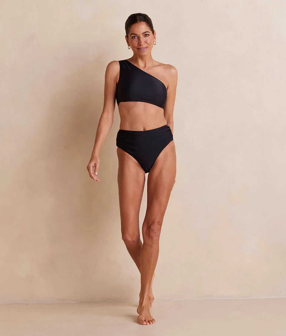 The Ruched High Leg High Rise Bottom - Main sold by Summersalt