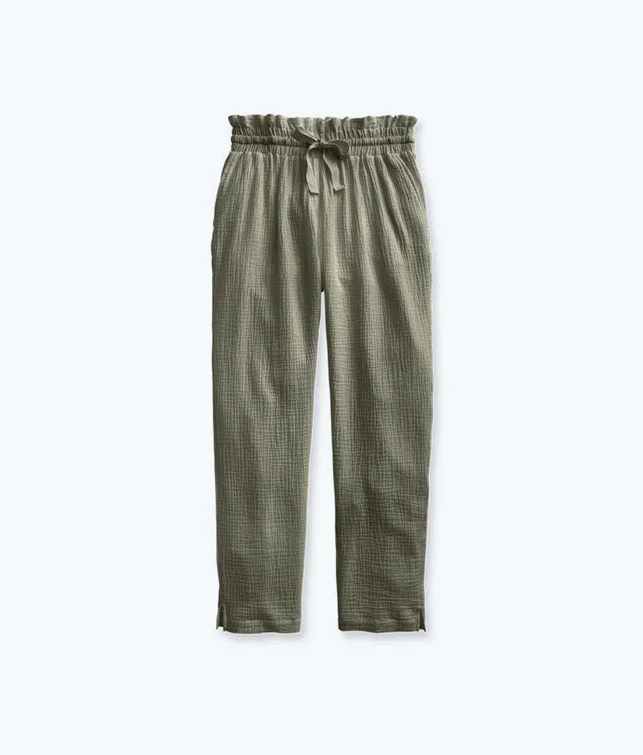 The Going Places Gauze Drawstring Pant - Agave sold by Summersalt product image thumbnail 5