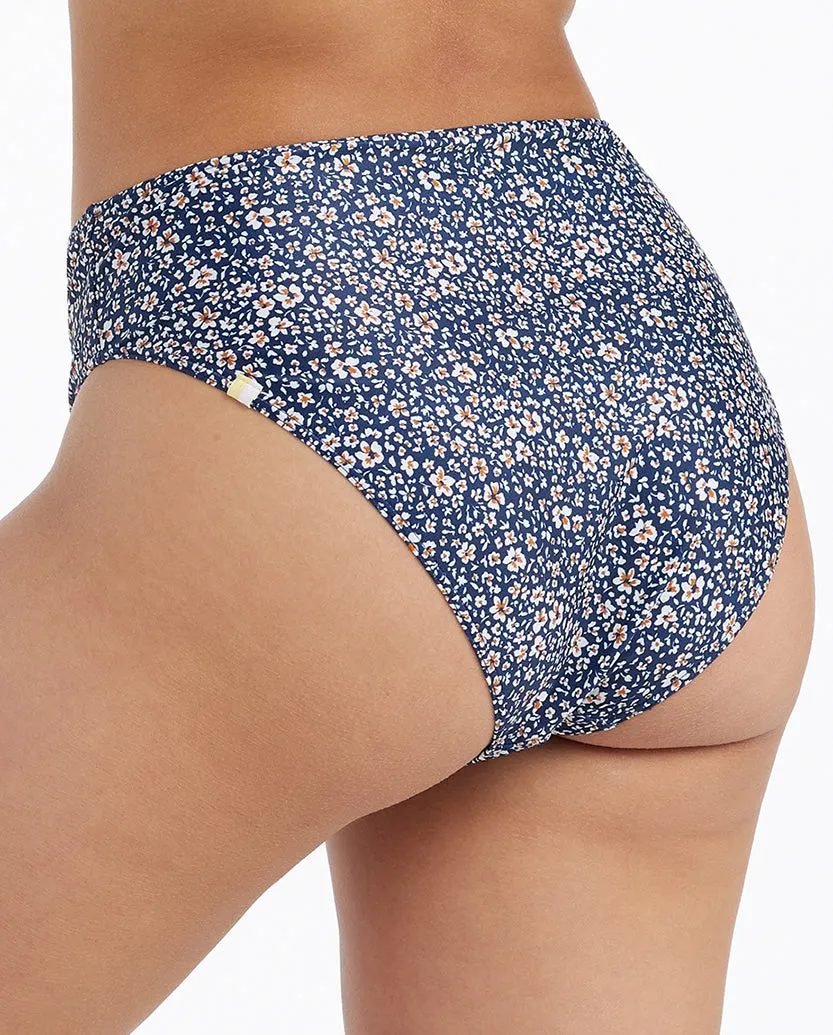 The Limited-Edition High Leg Mid Rise Bikini Bottom - In Bloom in Deep Sea sold by Summersalt product image thumbnail 4