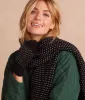 The Luxe Cashmere Blend Mix Stitch Gloves - Sea Urchin & White Sand sold by Summersalt
