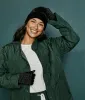 The Luxe Cashmere Blend Mix Stitch Gloves - Sea Urchin & White Sand sold by Summersalt