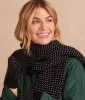 The Luxe Cashmere Blend Mix Stitch Gloves - Sea Urchin & White Sand sold by Summersalt