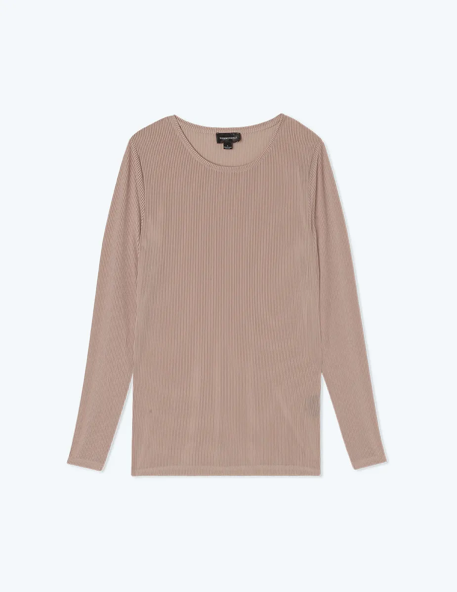 The Feel Free Long Sleeve Base Layer - Latte sold by Summersalt