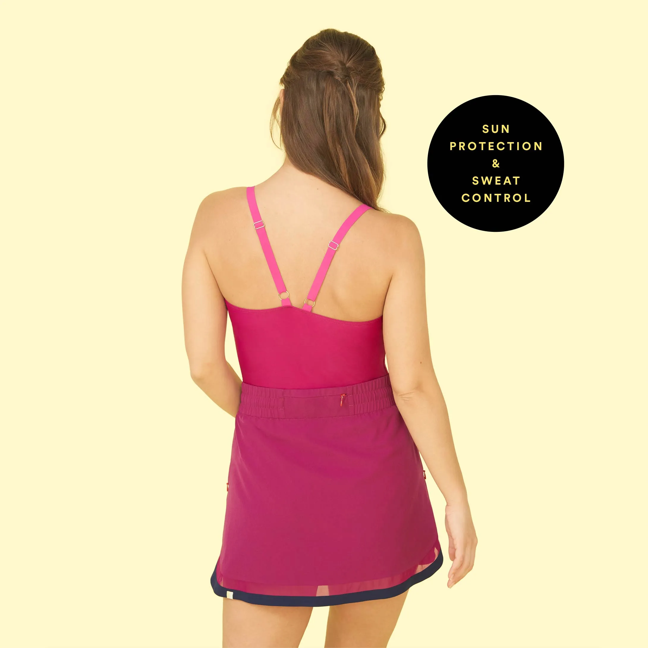 The Beyond the Lounge Chair Skirt - Orchid & Hibiscus & Atlantic sold by Summersalt product image thumbnail 2