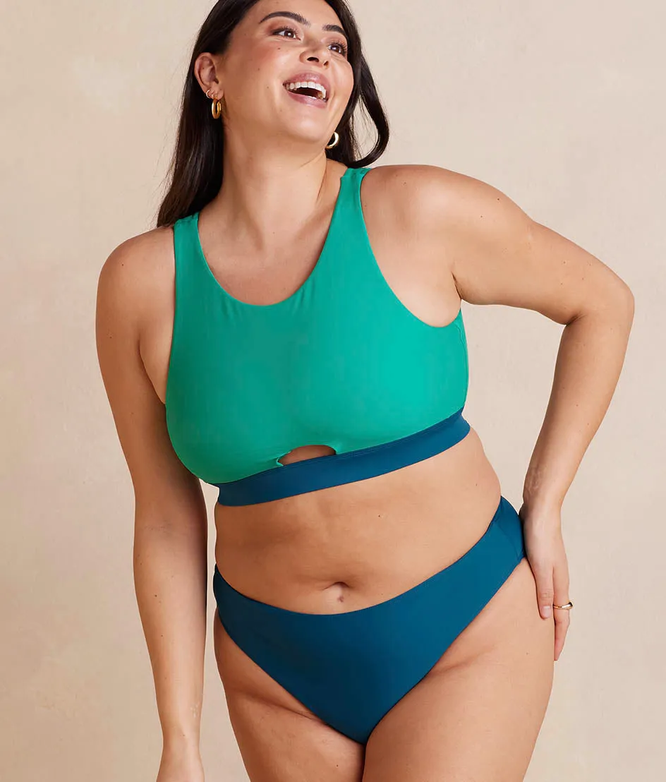 The High Neck Cut Out Bikini Top - Main sold by Summersalt