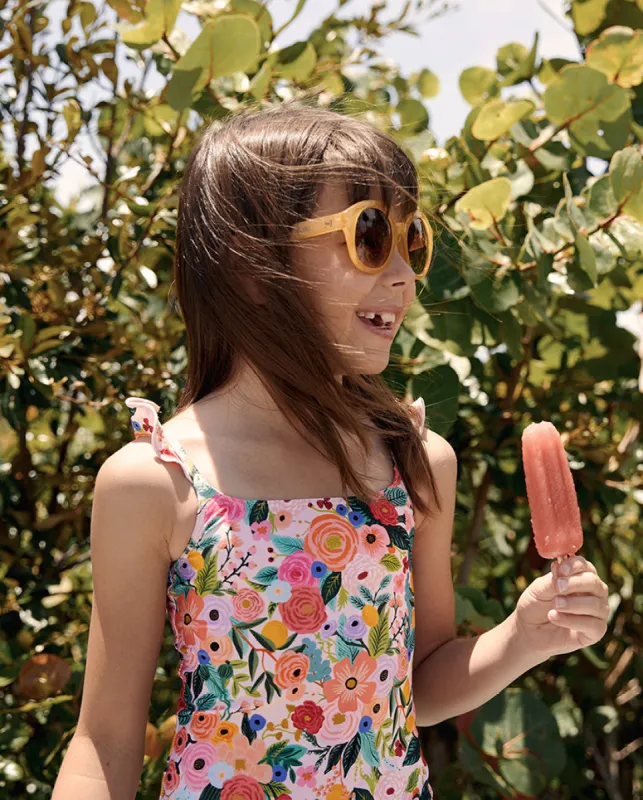 The Girl’s Ruffle One Piece - Garden Party sold by Summersalt