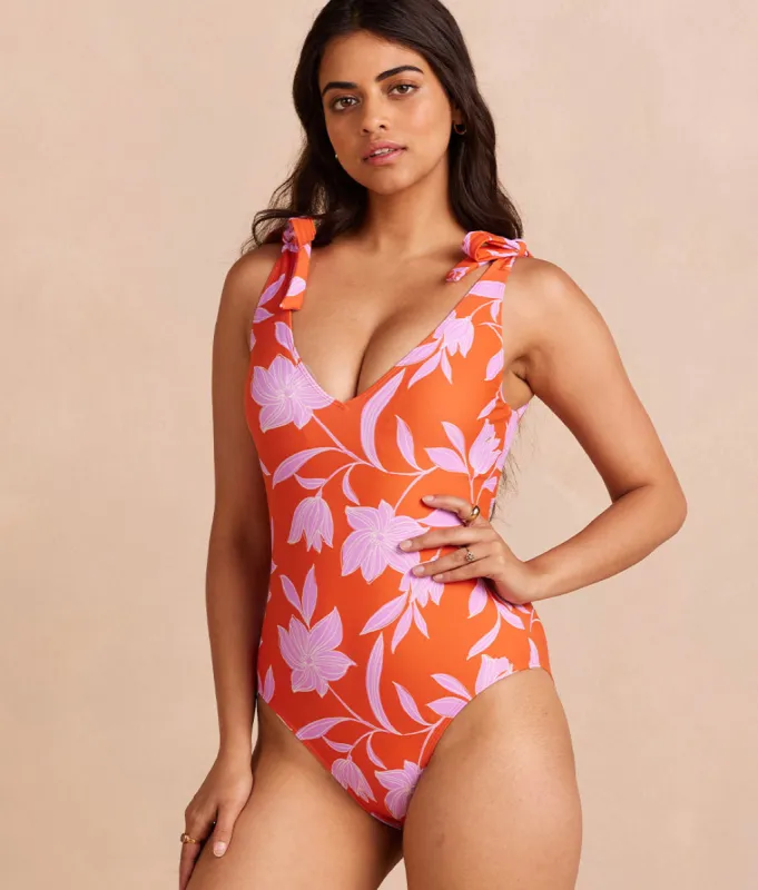 The Tie Backflip - Tiger Lily Sunset sold by Summersalt