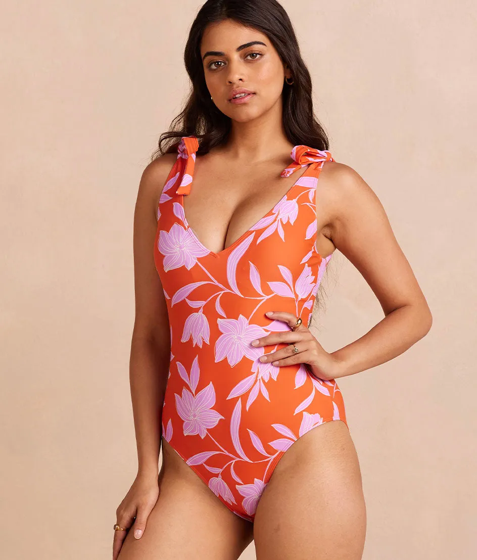 The Tie Backflip - Tiger Lily Sunset sold by Summersalt