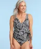 The High Leg High Rise Bottom - Batik in Sea Urchin & White Sand sold by Summersalt