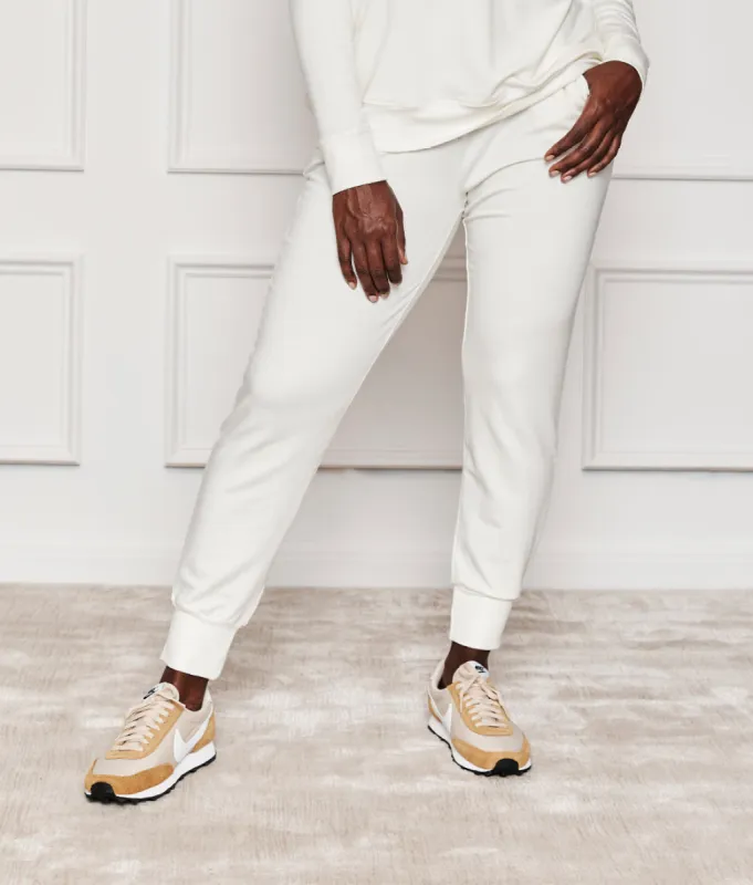 The Softest French Terry Jogger - White Sand sold by Summersalt