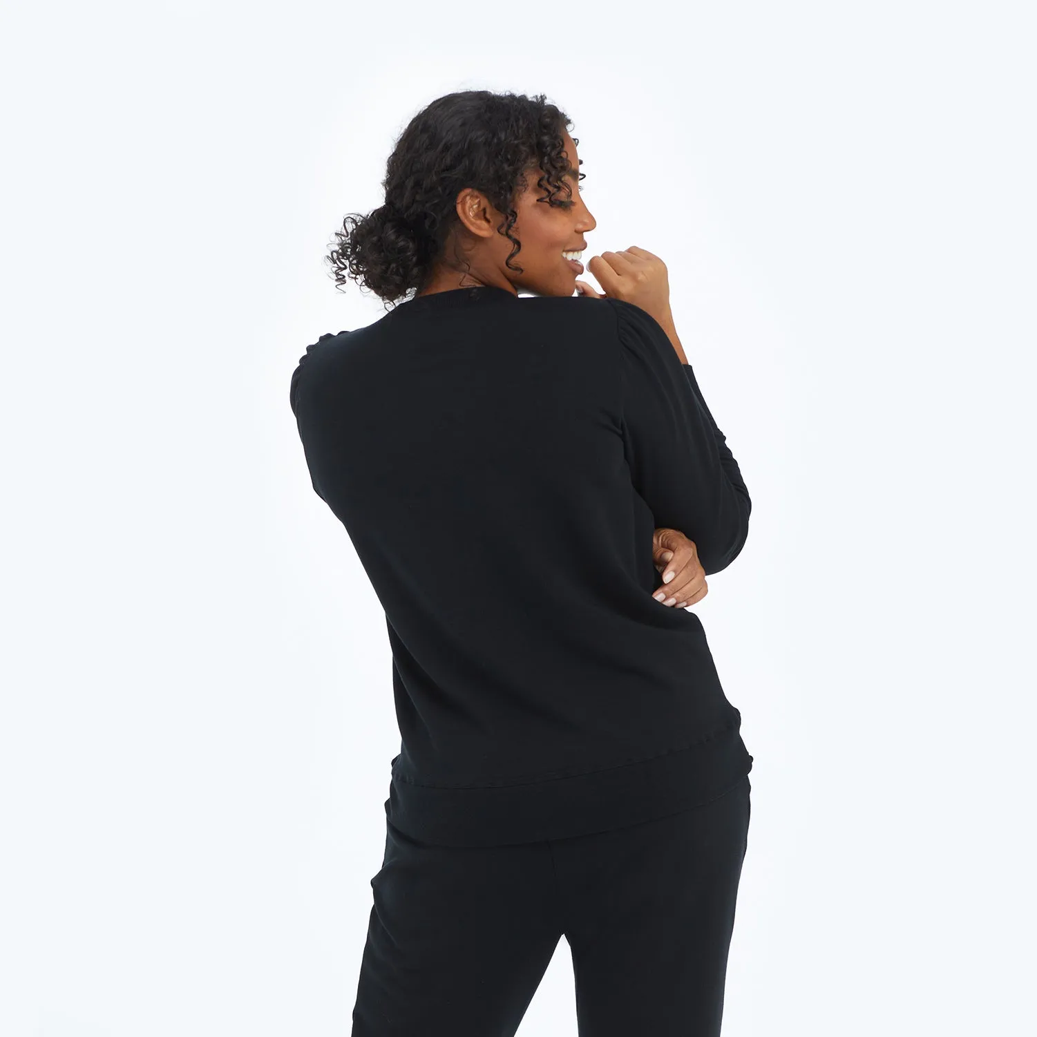 The Softest French Terry Puff Sleeve Pullover - Sea Urchin sold by Summersalt product image thumbnail 5