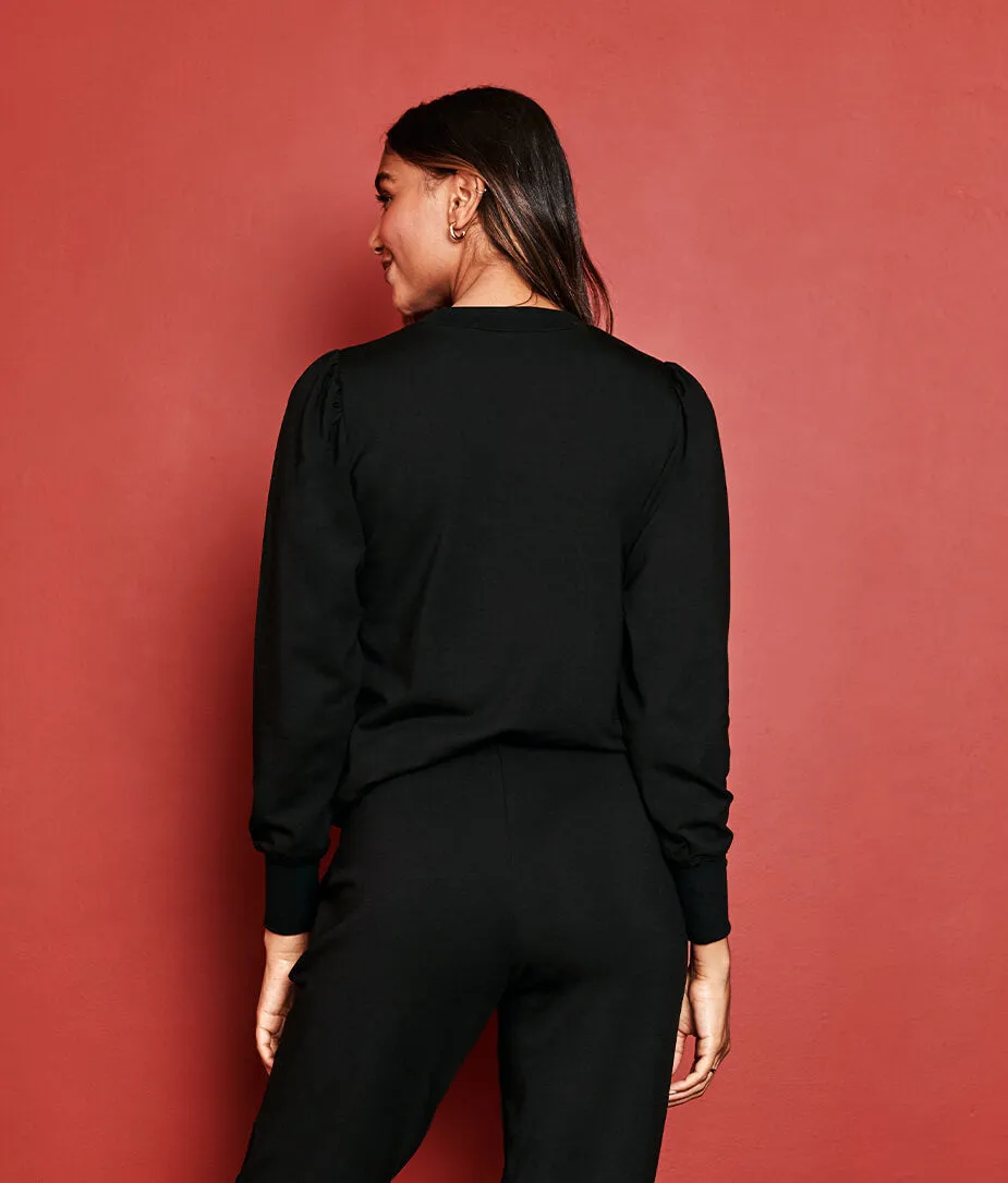 The Softest French Terry Puff Sleeve Pullover - Sea Urchin sold by Summersalt product image thumbnail 3