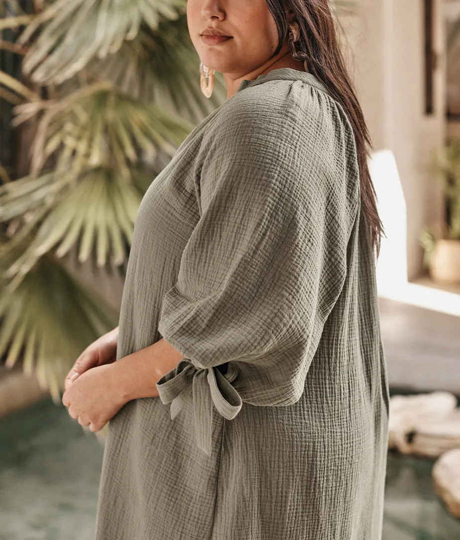 The Going Places Gauze Cover-Up Dress - Agave sold by Summersalt product image thumbnail 3