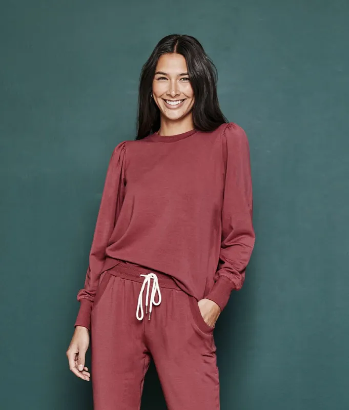 The Softest French Terry Puff Sleeve Pullover - Main sold by Summersalt