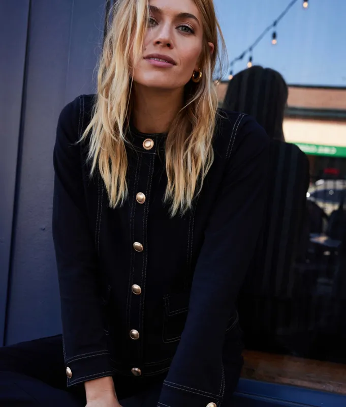 The Icon Ponte Jacket - Sea Urchin sold by Summersalt