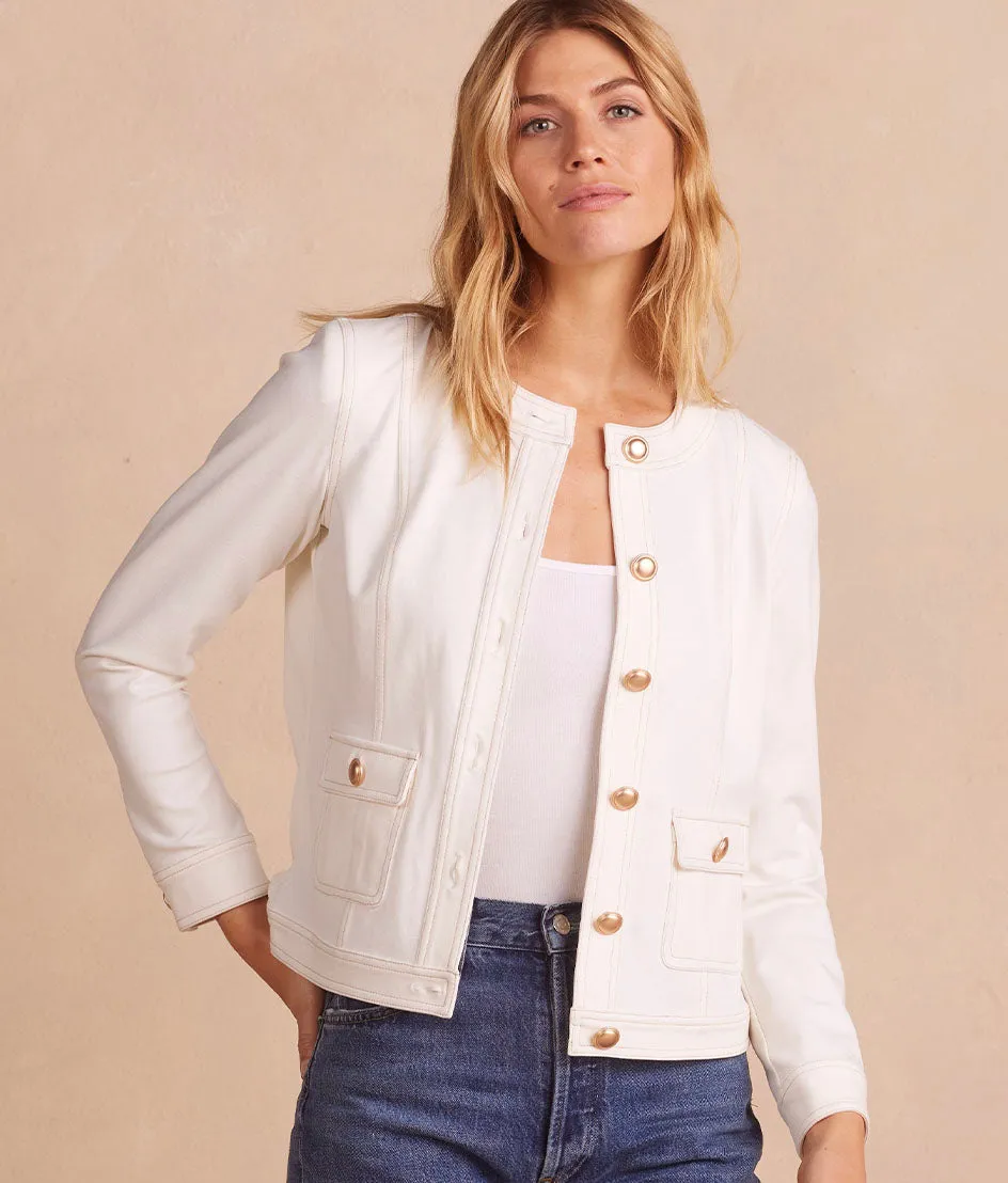 The Icon Ponte Jacket - White Sand sold by Summersalt product image thumbnail 3
