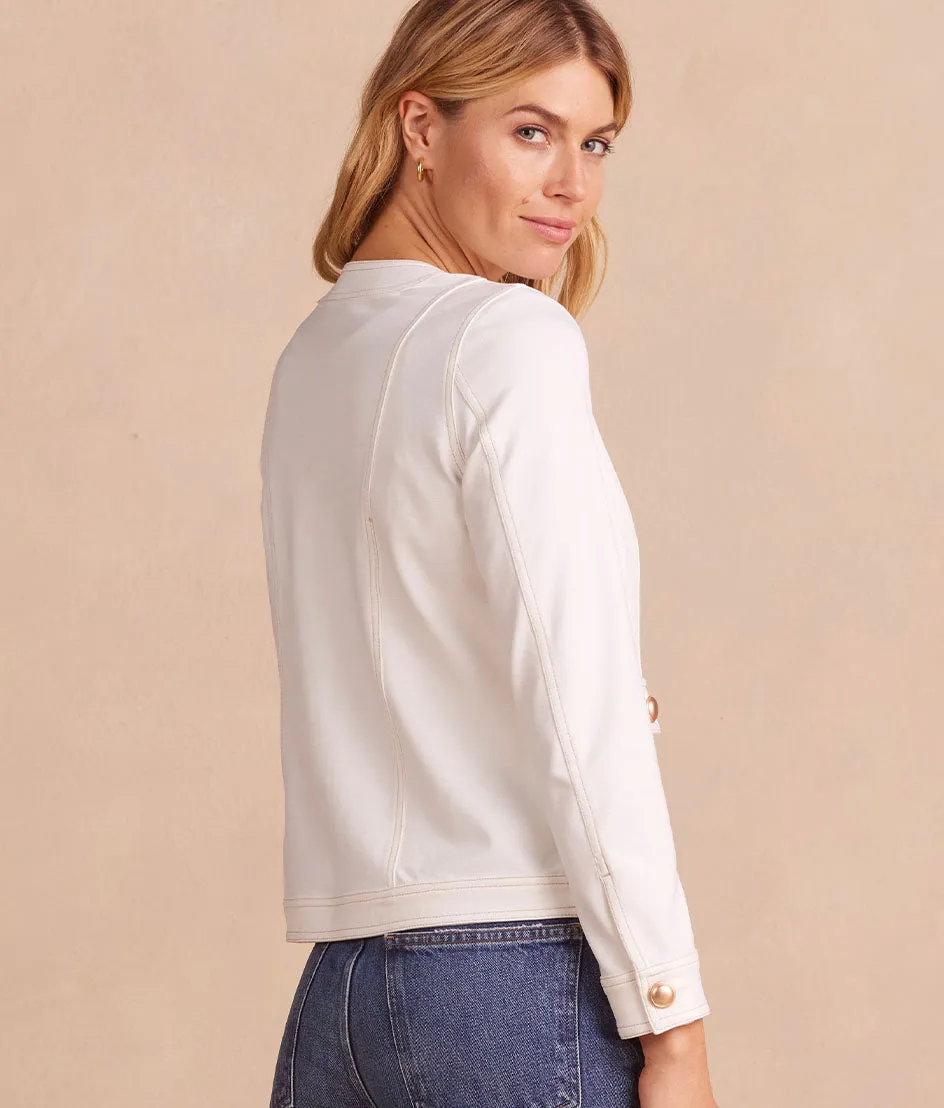 The Icon Ponte Jacket - White Sand sold by Summersalt product image thumbnail 5