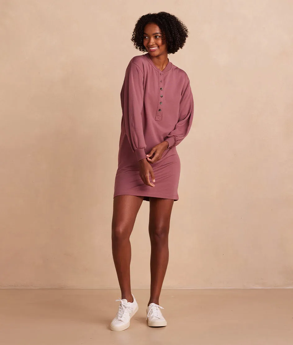 The Softest French Terry Henley Dress - Rosewood sold by Summersalt product image thumbnail 2