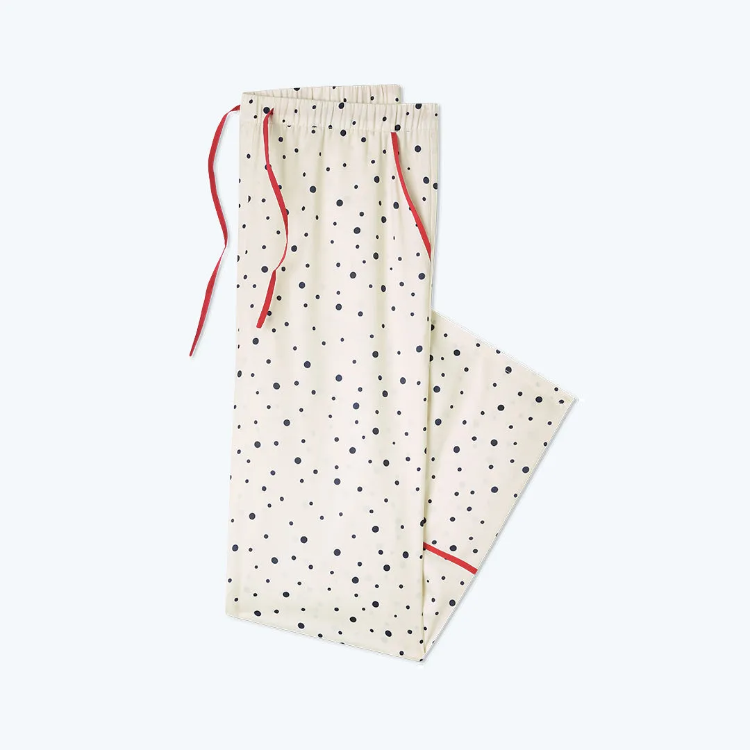 The Cloud 9 Silky Pajama Set - Celestial Dot in White Sand sold by Summersalt product image thumbnail 3