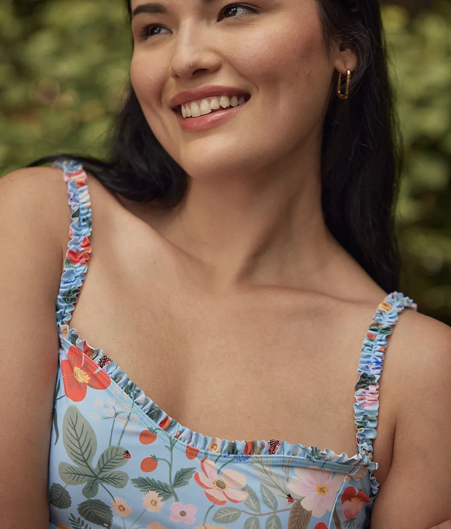 The Mini-Ruffle Sweetheart Coast Bikini Top - Strawberry Fields in Mist sold by Summersalt product image thumbnail 5